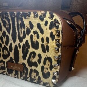 Valentino Animal Print Studded bag